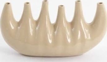 COCO maison Elien vaas H24cm Beige Vaas