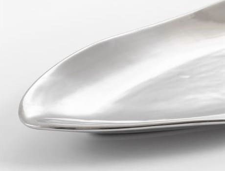 COCO maison Lisette schaal 21x47cm Zilver|Grijs Schaal