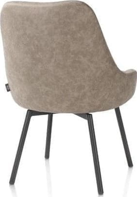 Henders & Hazel Rocco eetkamerstoel - draaibaar + pocket - graphiet - stof Oregon - beige Beige Eetkamerstoel
