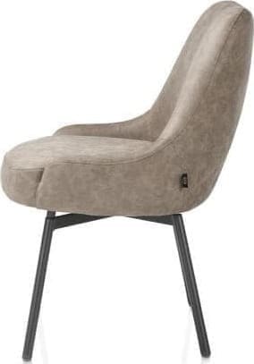 Henders & Hazel Rocco eetkamerstoel - draaibaar + pocket - graphiet - stof Oregon - beige Beige Eetkamerstoel