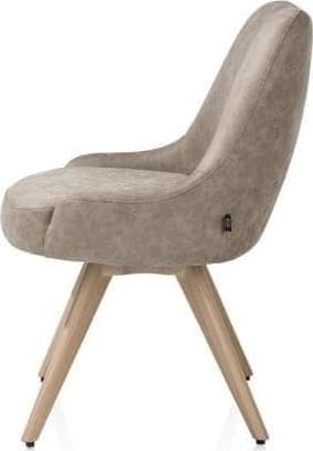 Henders & Hazel Rocco eetkamerstoel - draaibaar + pocket - naturel eiken - stof Oregon - beige Beige Eetkamerstoel