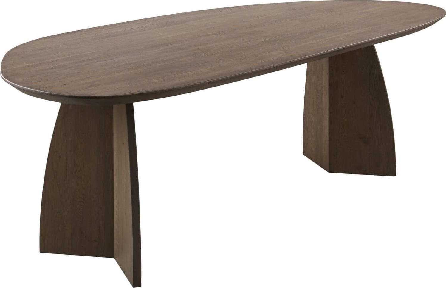 INHOUSE Eettafel Taranto kiezel eikenhout 250x115cm Bruin Eettafel