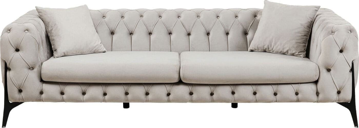 Bank Bellissima 3-zitsbank Velvet Taupe 240cm Kare Design Bank 86659