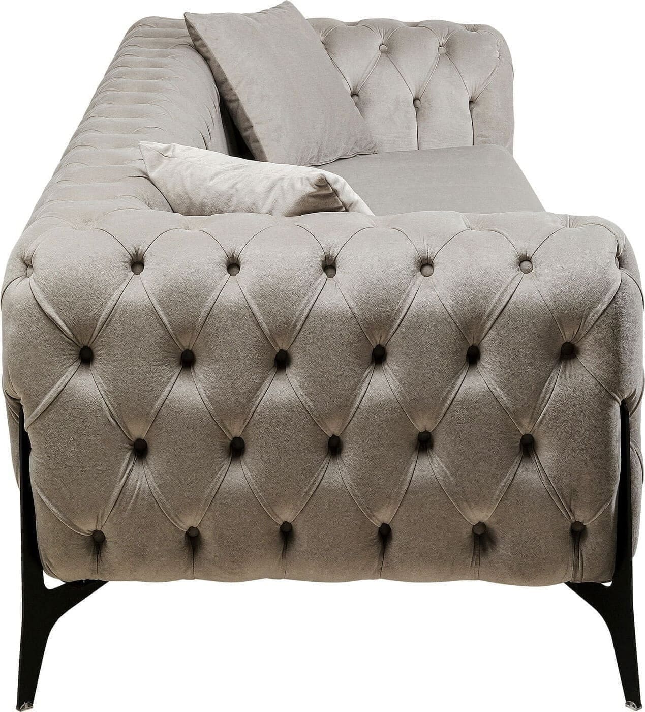 Bank Bellissima 3-zitsbank Velvet Taupe 240cm Kare Design Bank 86659