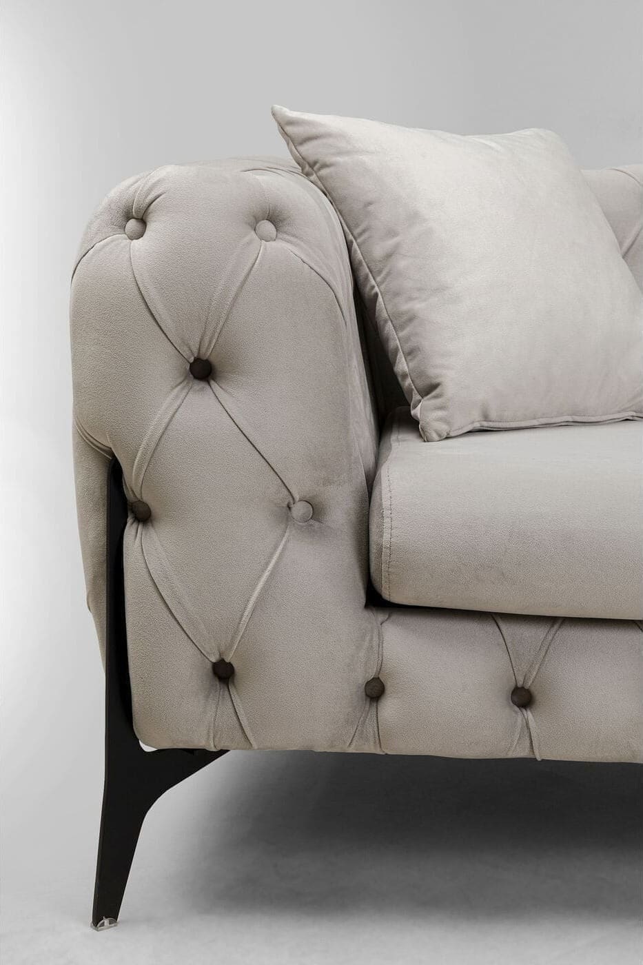 Bank Bellissima 3-zitsbank Velvet Taupe 240cm Kare Design Bank 86659
