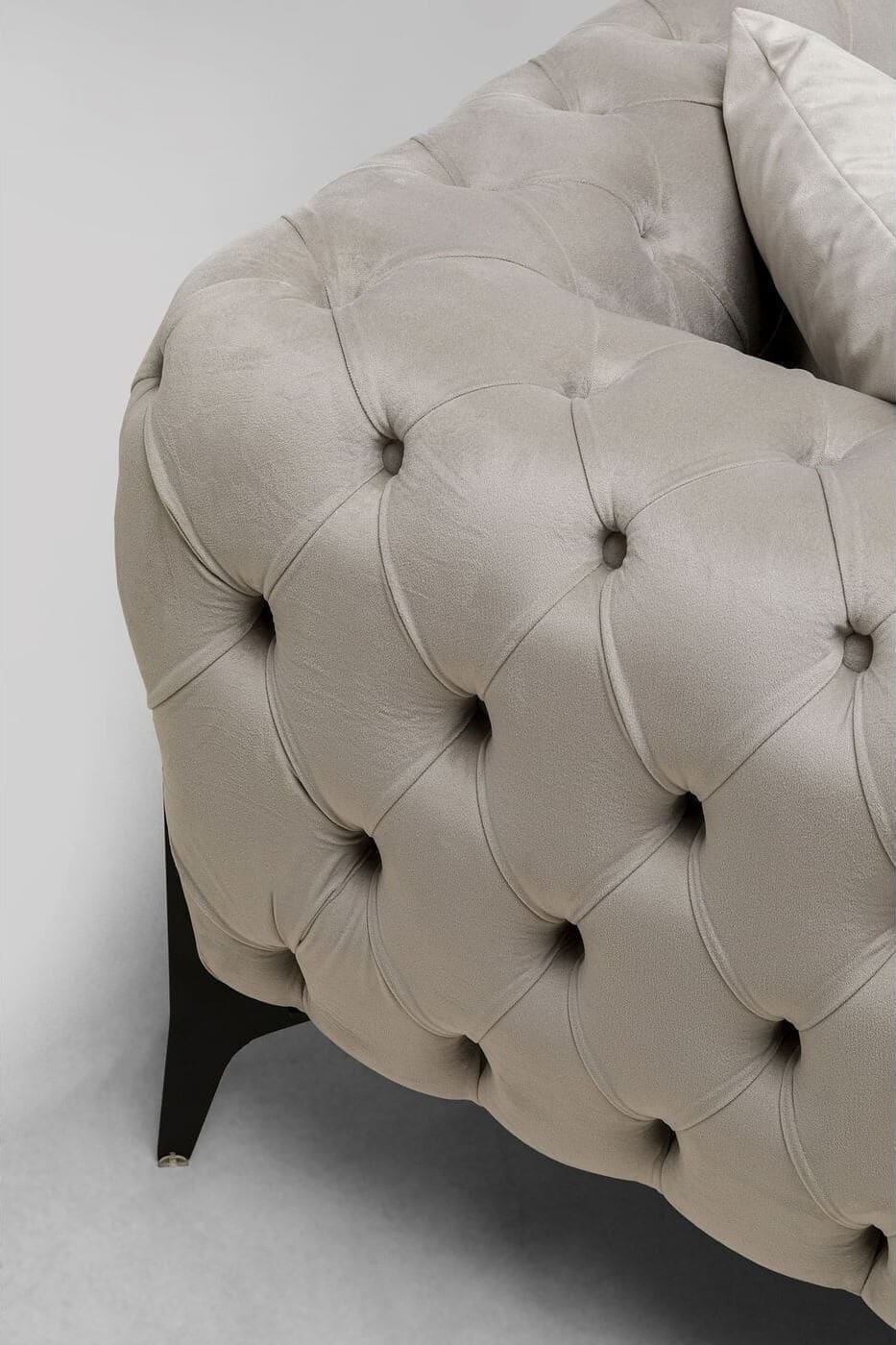 Bank Bellissima 3-zitsbank Velvet Taupe 240cm Kare Design Bank 86659