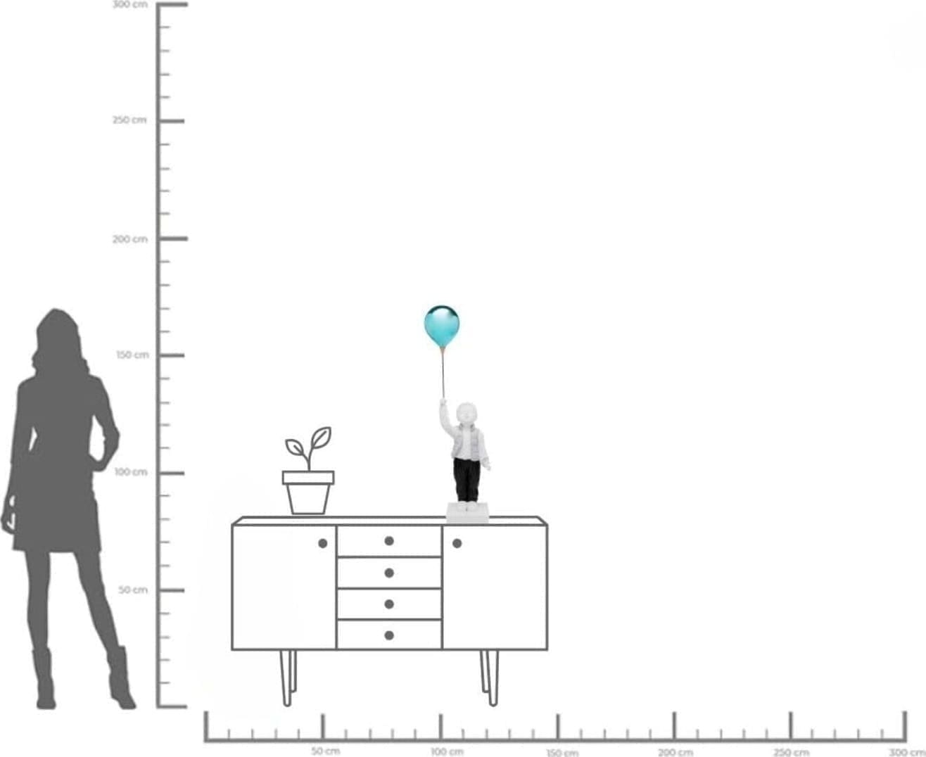 Beeld Baloon Boy 96cm Kare Design Beeld 56643