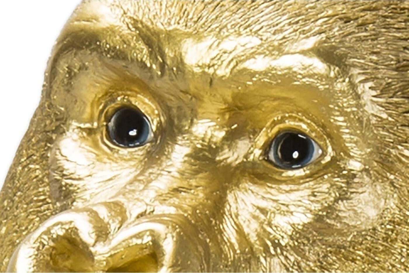Beeld Monkey Gorilla Side Medium Gold 39cm Kare Design Beeld 61446