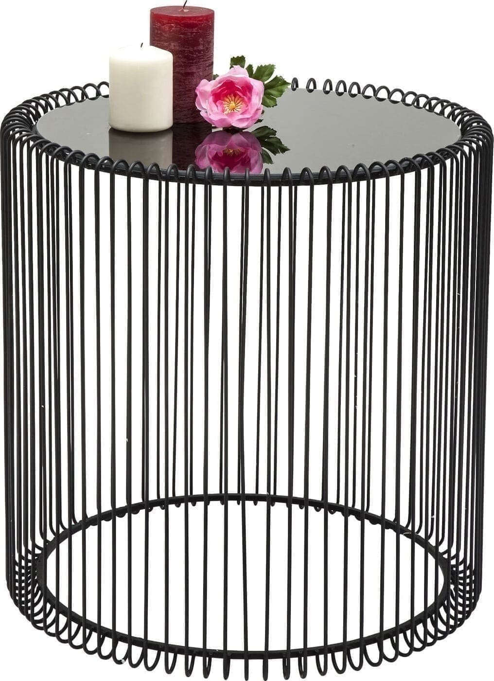 Bijzettafel Wire Black Ø44cm (2/Set) Kare Design Bijzettafel 79578