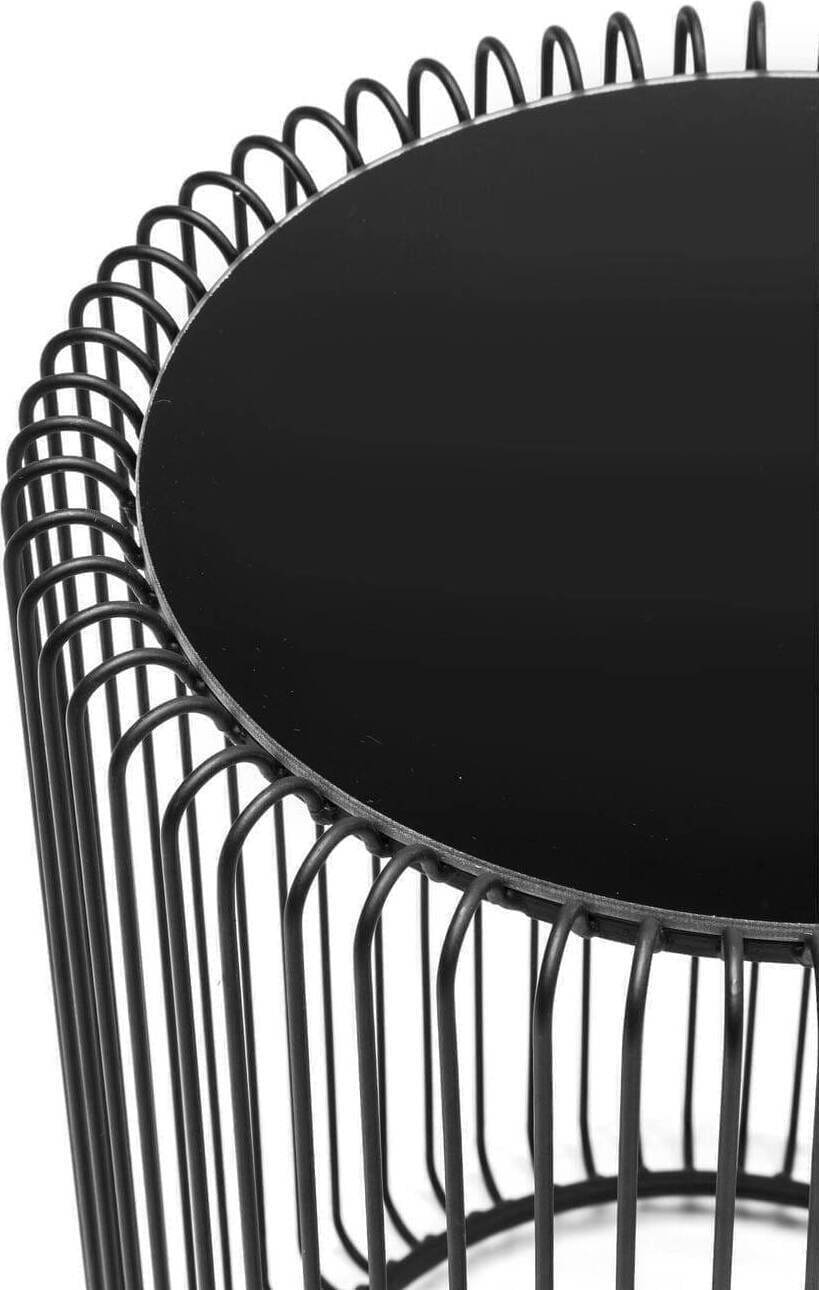 Bijzettafel Wire Black Ø44cm (2/Set) Kare Design Bijzettafel 79578