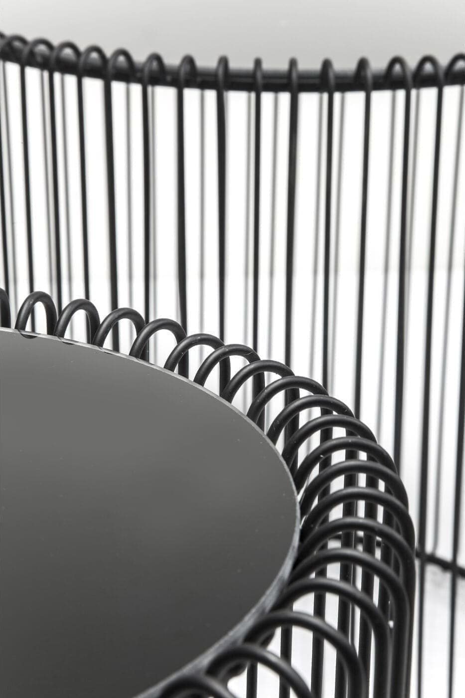Bijzettafel Wire Black Ø44cm (2/Set) Kare Design Bijzettafel 79578
