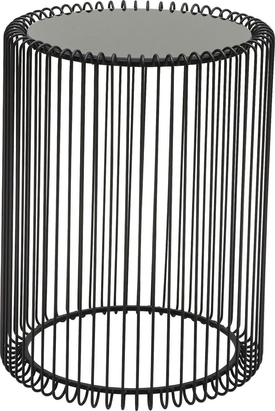 Bijzettafel Wire Black Ø44cm (2/Set) Kare Design Bijzettafel 79578