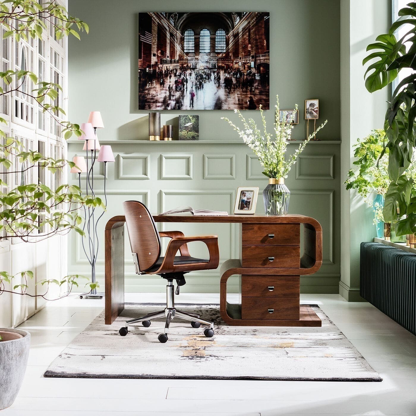 Bureau Soft Snake Walnut 150x70cm Kare Design Bureau 82993