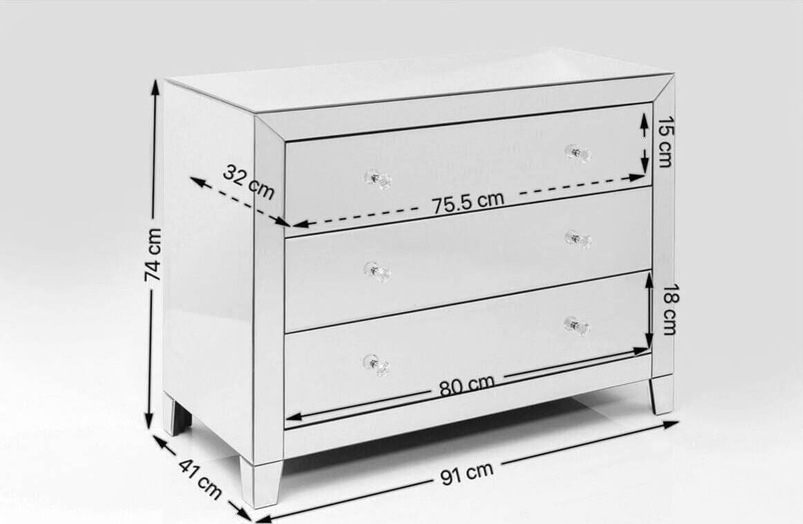 Dressoir Luxury 3 Drawers Kare Design Dressoir 82231