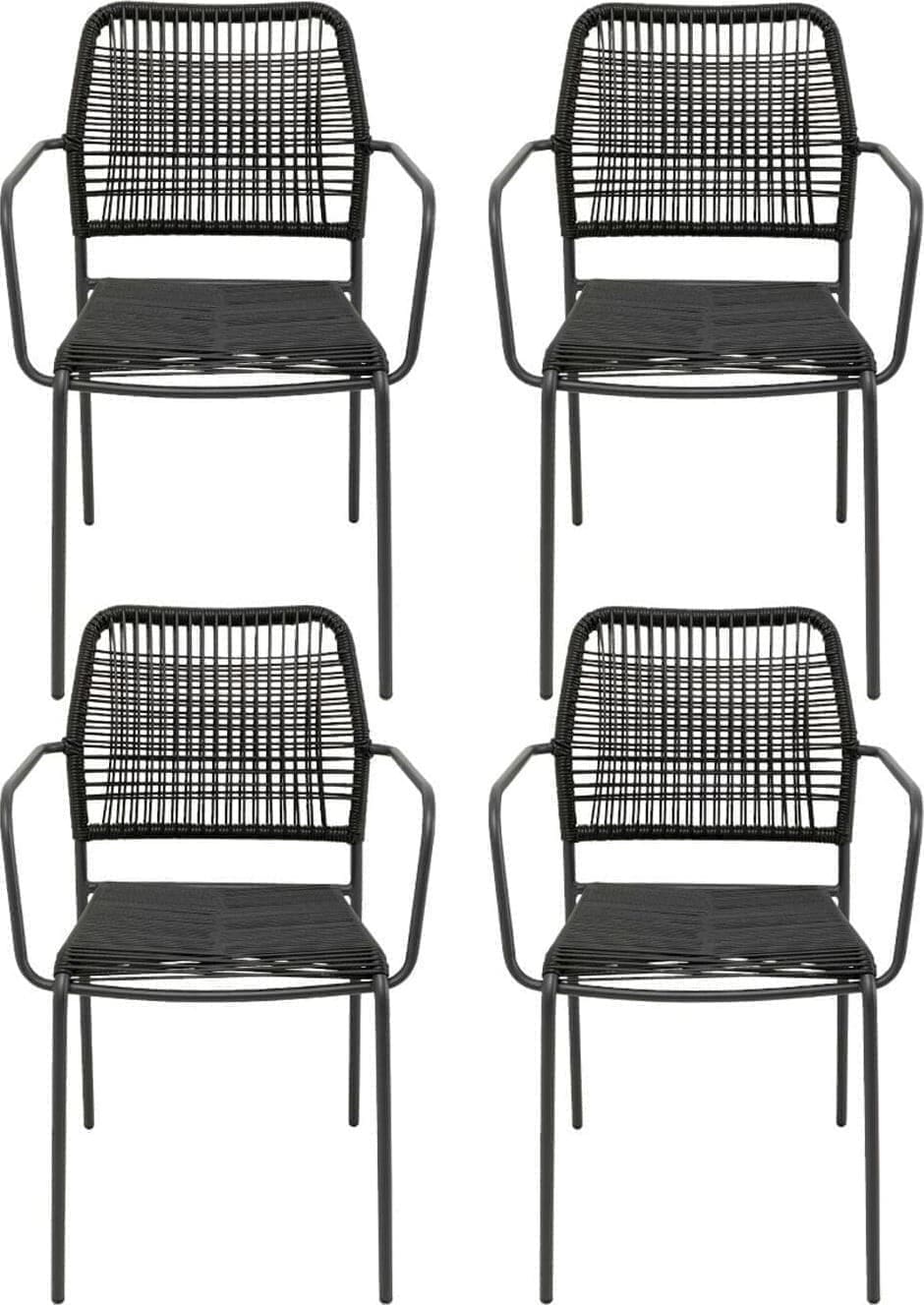 Eetkamerstoel Madagascar Black 4/Set Kare Design Eetkamerstoel 40435