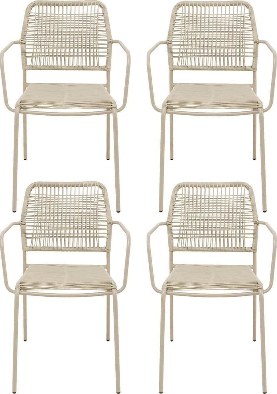 Eetkamerstoel Madagascar Grey 4/Set Kare Design Eetkamerstoel 40433