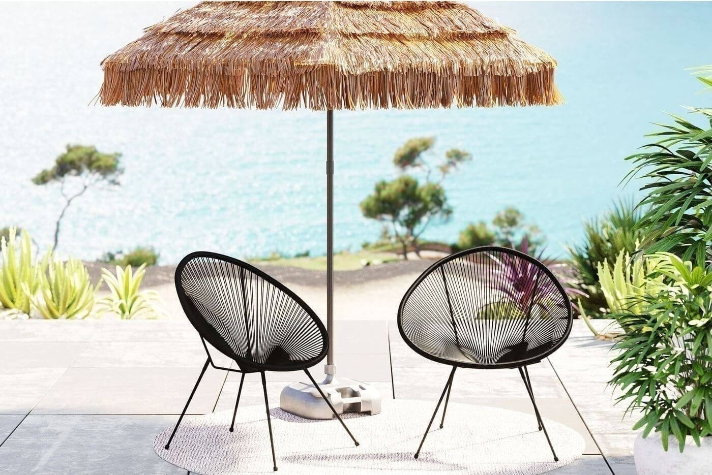 Fauteuil Acapulco Mono Black 2/Set Kare Design Fauteuil 47420