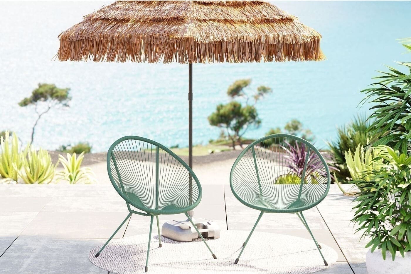 Fauteuil Acapulco Mono Green 2/Set Kare Design Fauteuil 47430