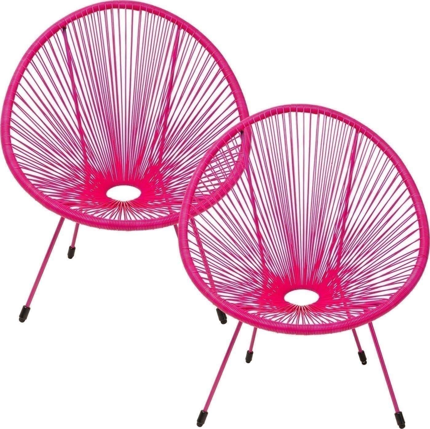 Fauteuil Acapulco Mono Pink 2/Set Kare Design Fauteuil 47431