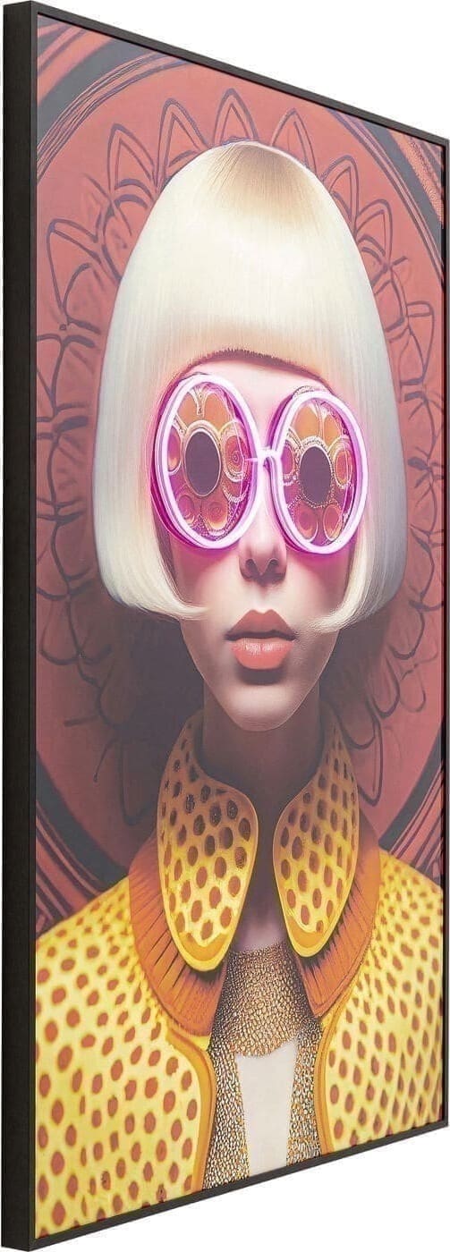 Fotolijst LED Fancy Blonde Lady 120x80cm Kare Design Schilderij 56580