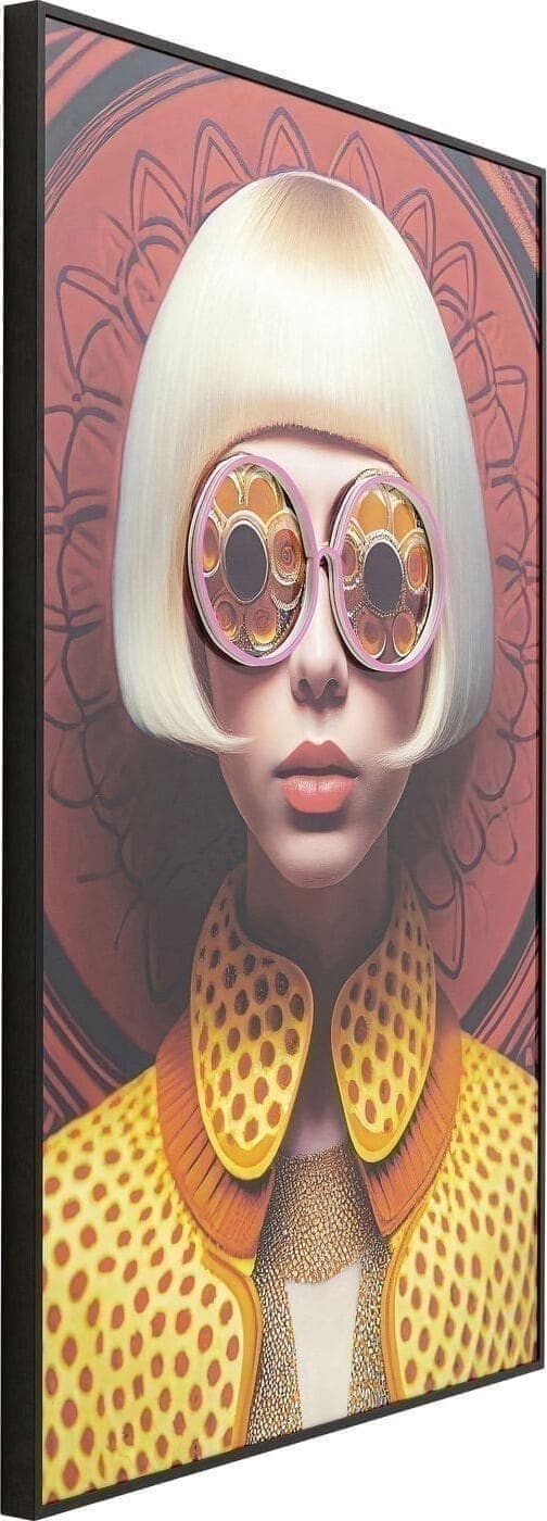 Fotolijst LED Fancy Blonde Lady 120x80cm Kare Design Schilderij 56580