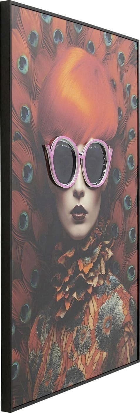 Fotolijst LED Fancy Red Lady 120x80cm Kare Design Schilderij 56578