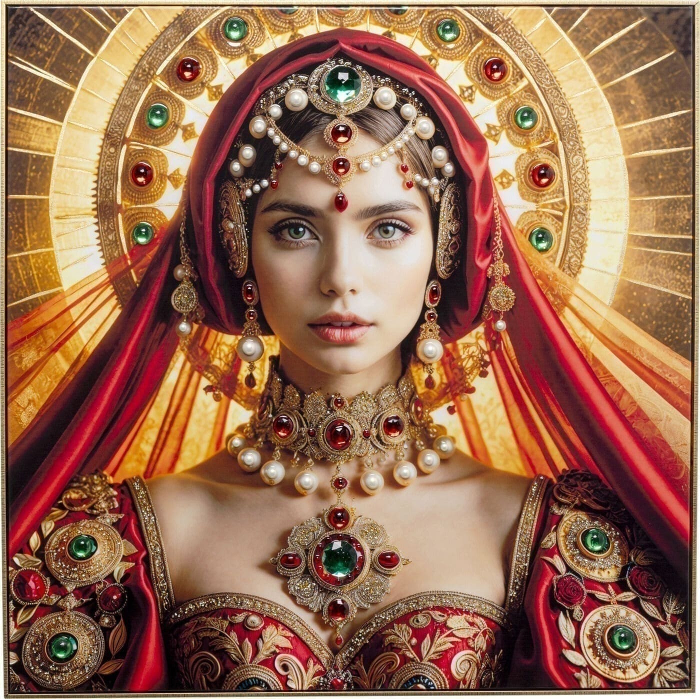 Fotolijst Muse Halo Lady 100x100cm Kare Design Schilderij 57550