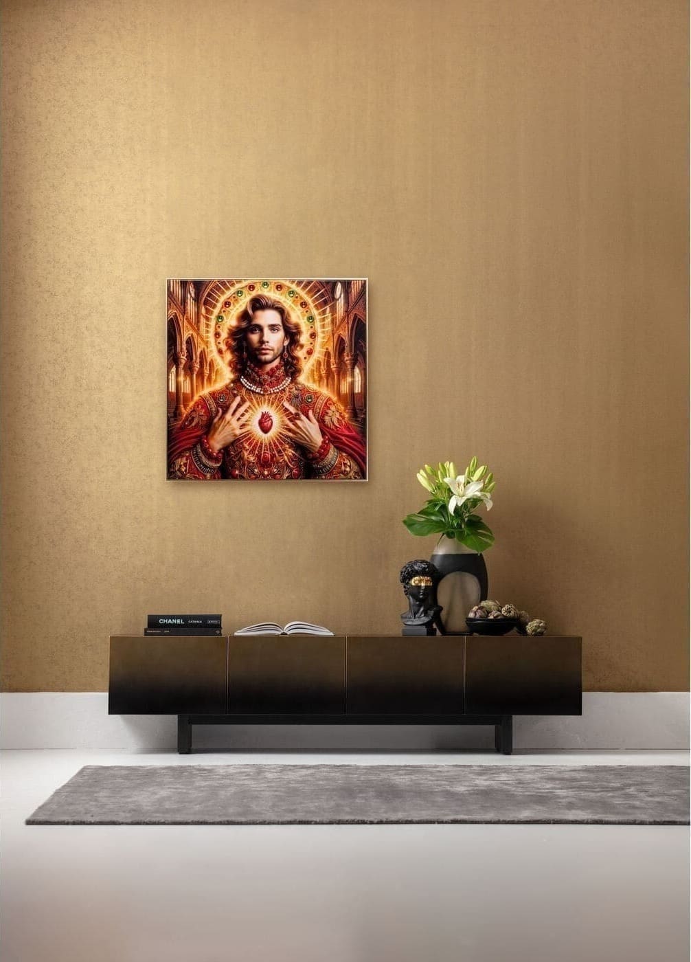 Fotolijst Muse Halo Man 100x100cm Kare Design Schilderij 57548