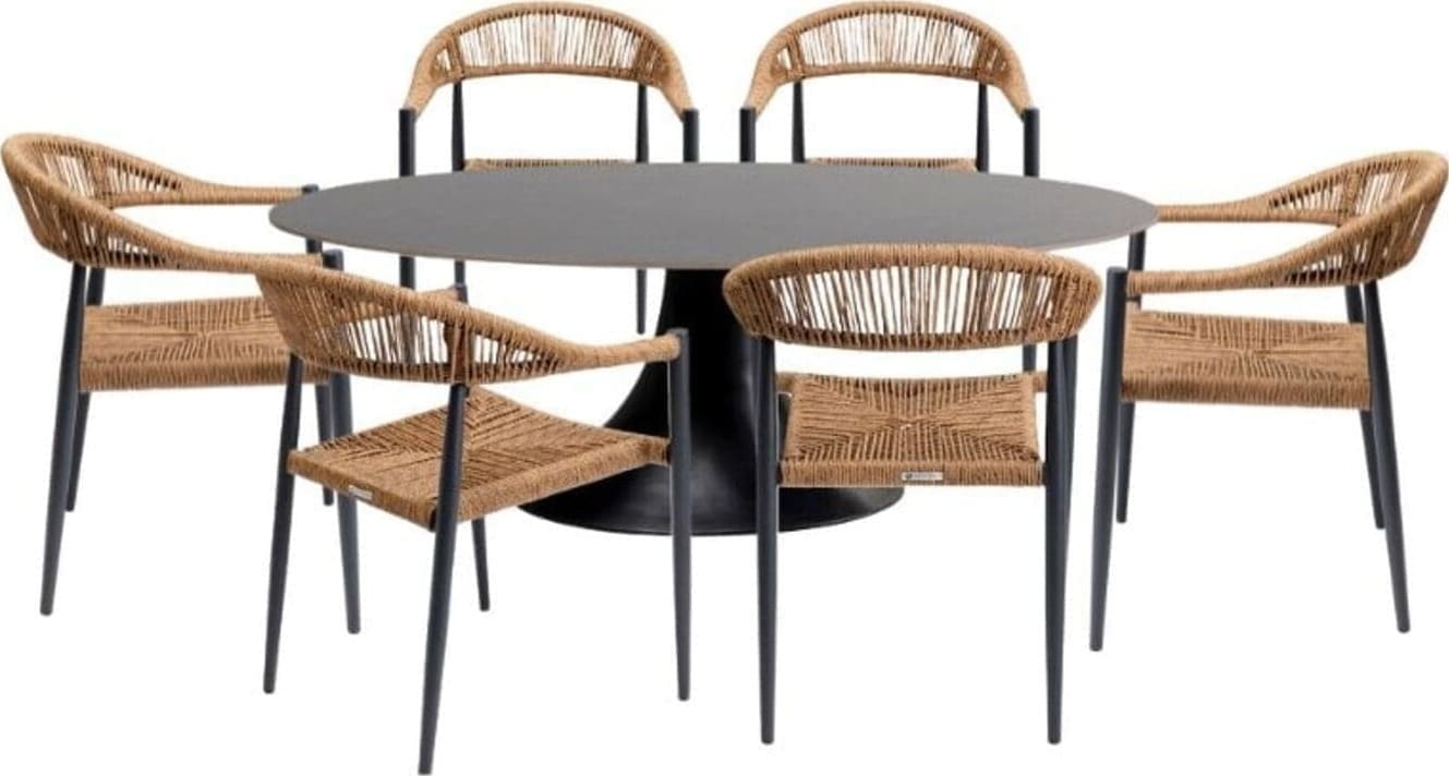 Garden Set Palma Possibilita 220cm Nature 7/Set Kare Design 47439