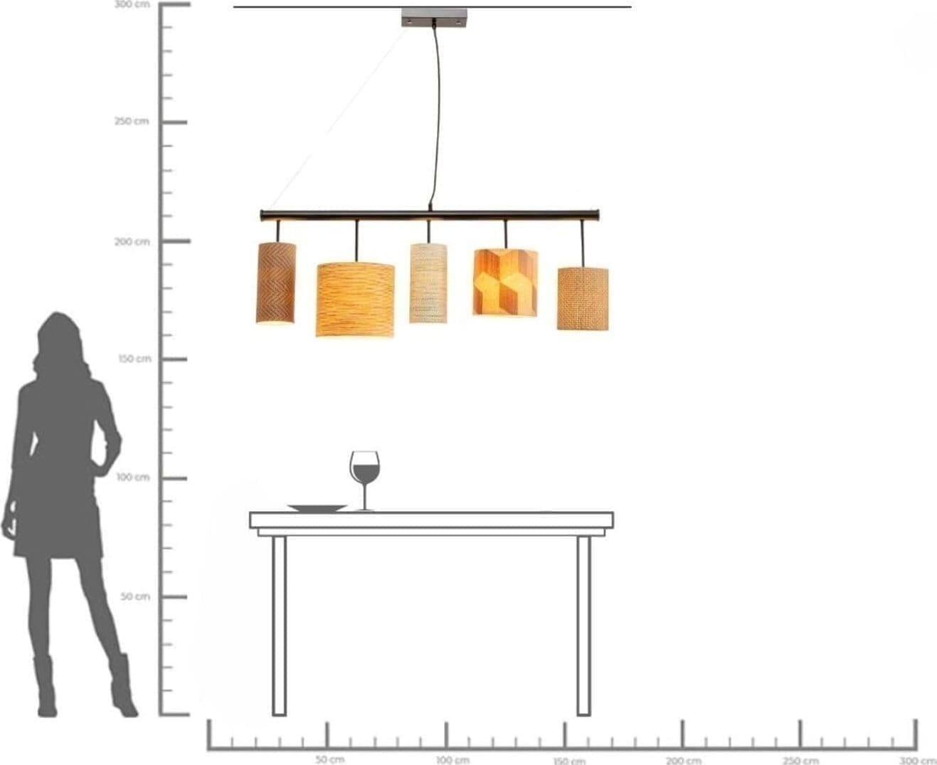 Hanglamp Parechi Texture 100cm Kare Design Hanglamp 56656