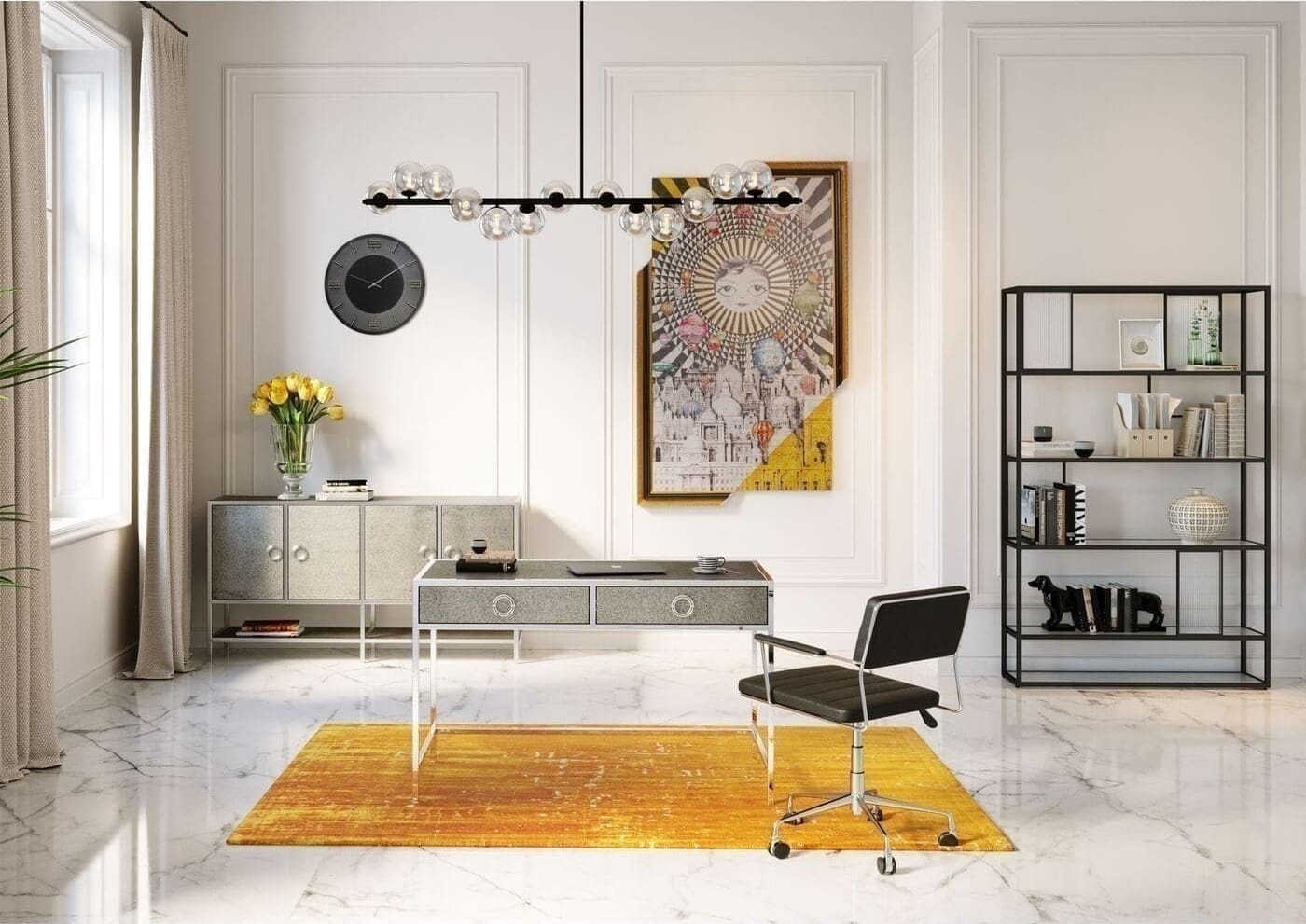 Hanglamp Scala Bals Black 155cm Kare Design Hanglamp 52511