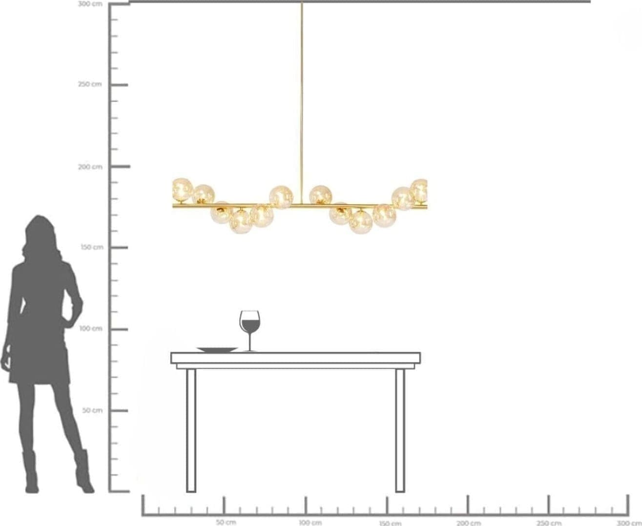Hanglamp Scala Bals Brass 155cm Kare Design Hanglamp 52512