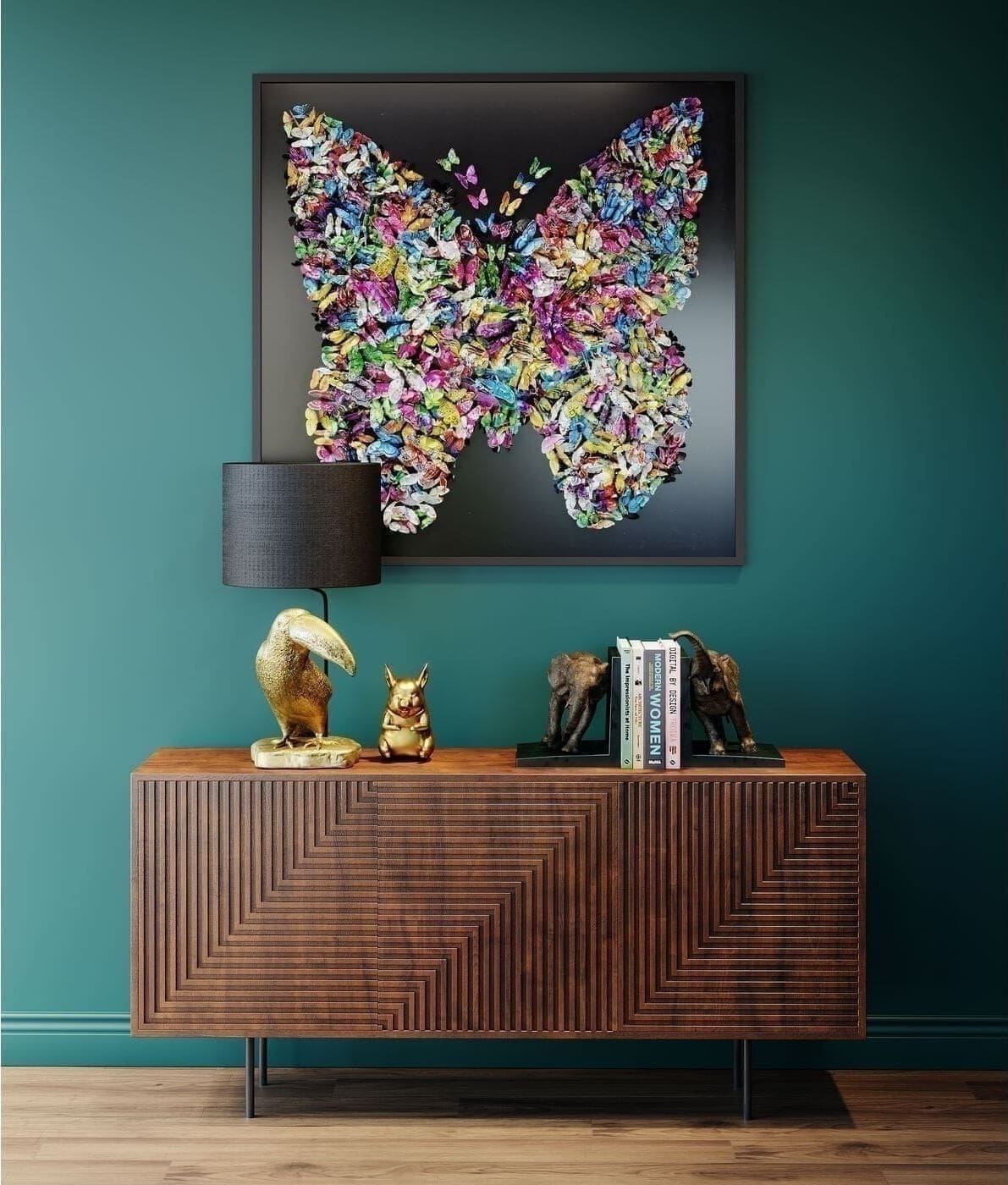Object Schilderij Farfalla 120x120cm Kare Design Beeld 51628
