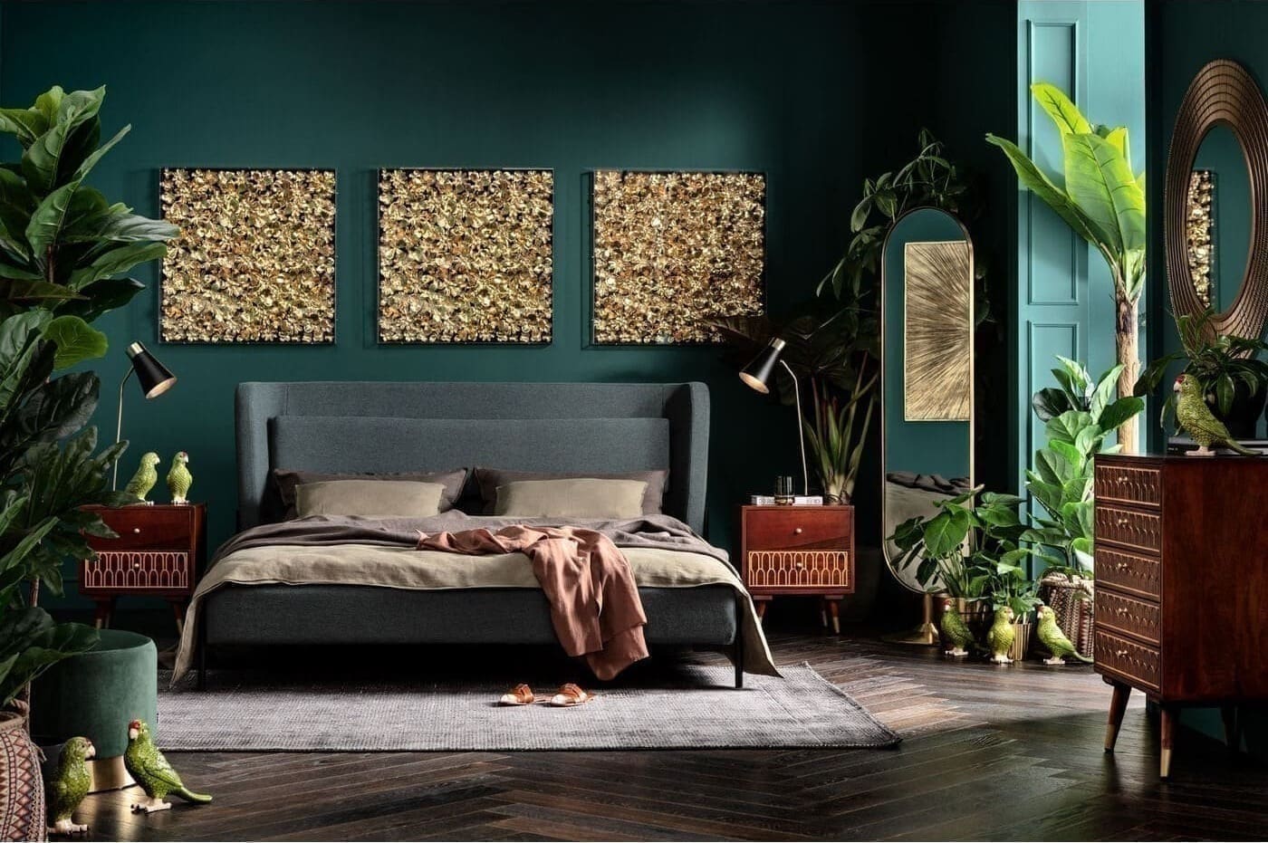 Object Schilderij Gold Flower 80x80cm Kare Design Beeld 51441