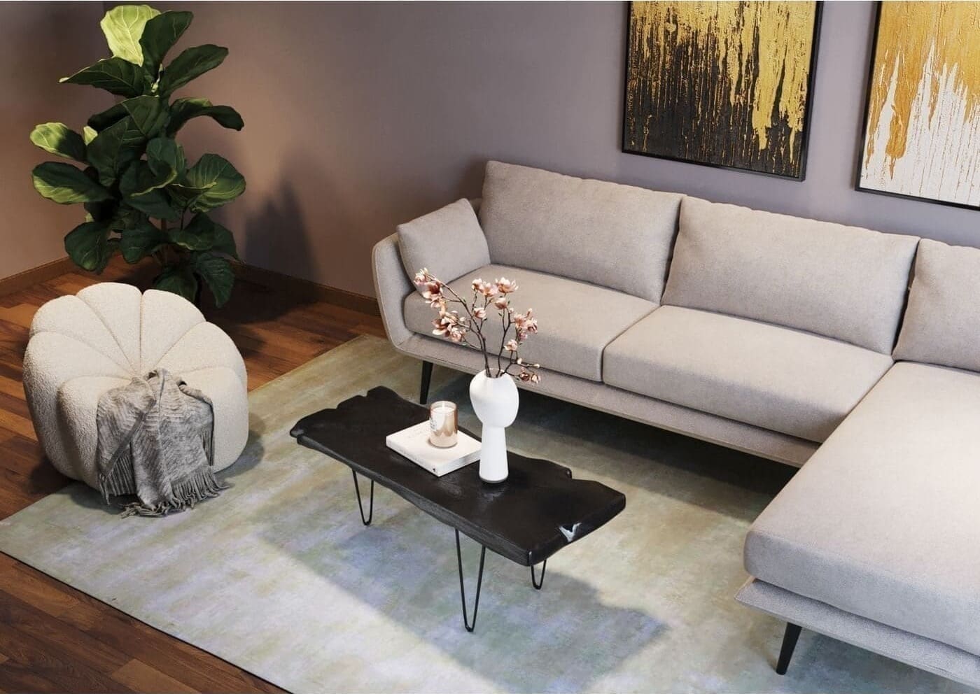 Salontafel Aspen Black 100x40 Kare Design Salontafel 85272