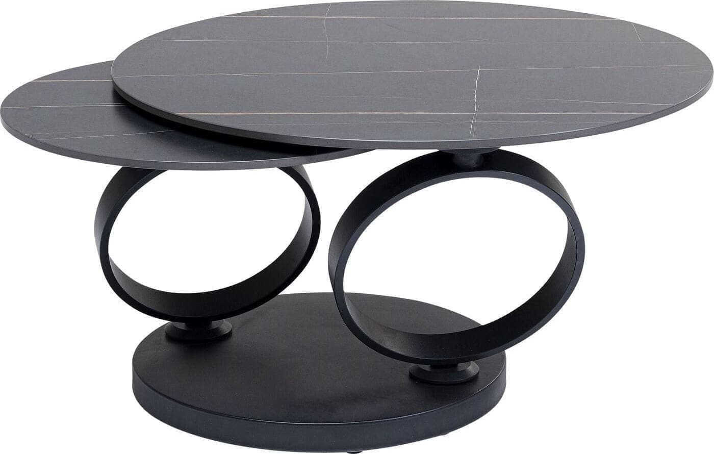 Salontafel Beverly Black 133x80cm Kare Design Salontafel 85504