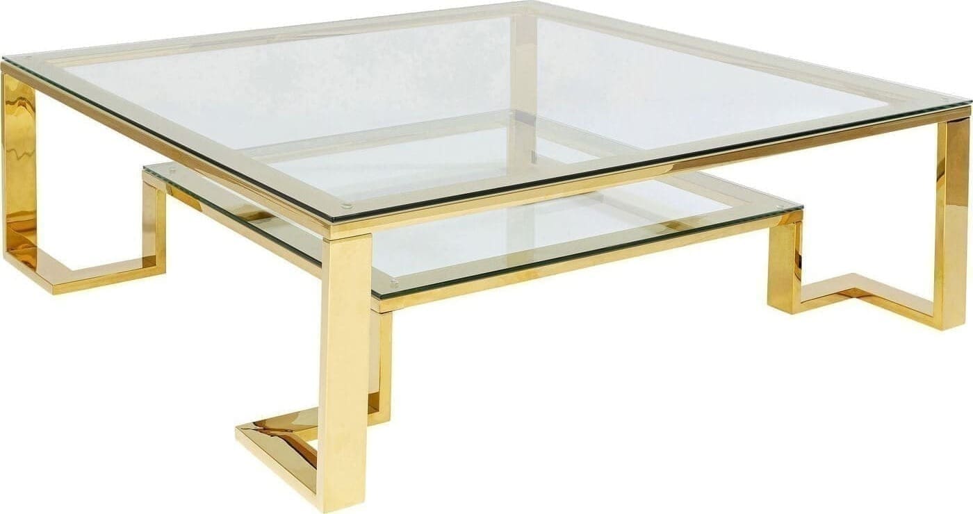 Salontafel Gold Rush 120x120cm Kare Design Salontafel 82127