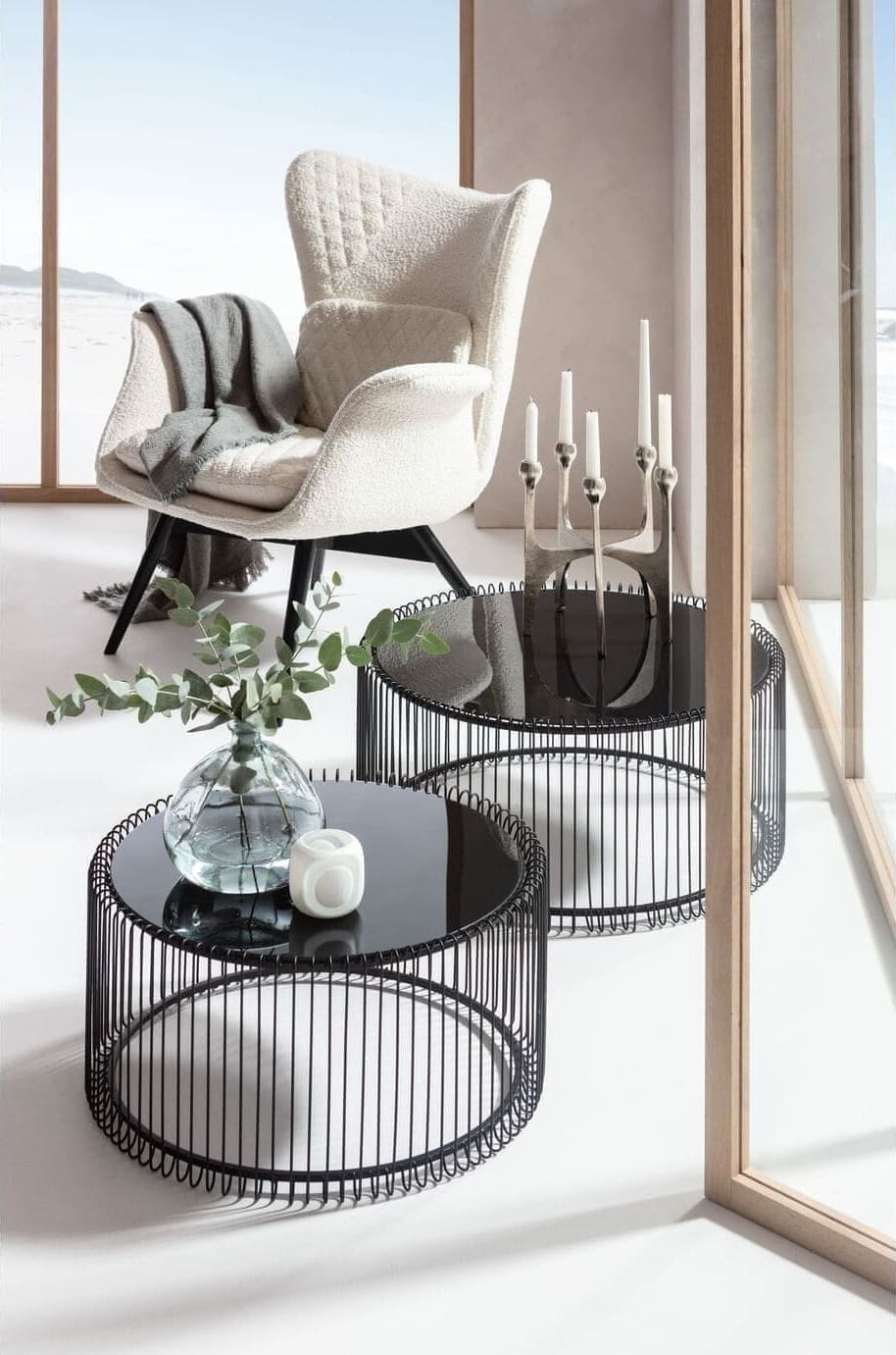 Salontafel Wire Black (2/Set) Kare Design Salontafel 79577