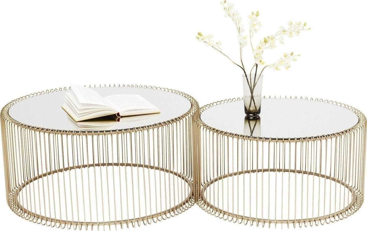 Salontafel Wire Brass (2/Set) Kare Design Salontafel 83456