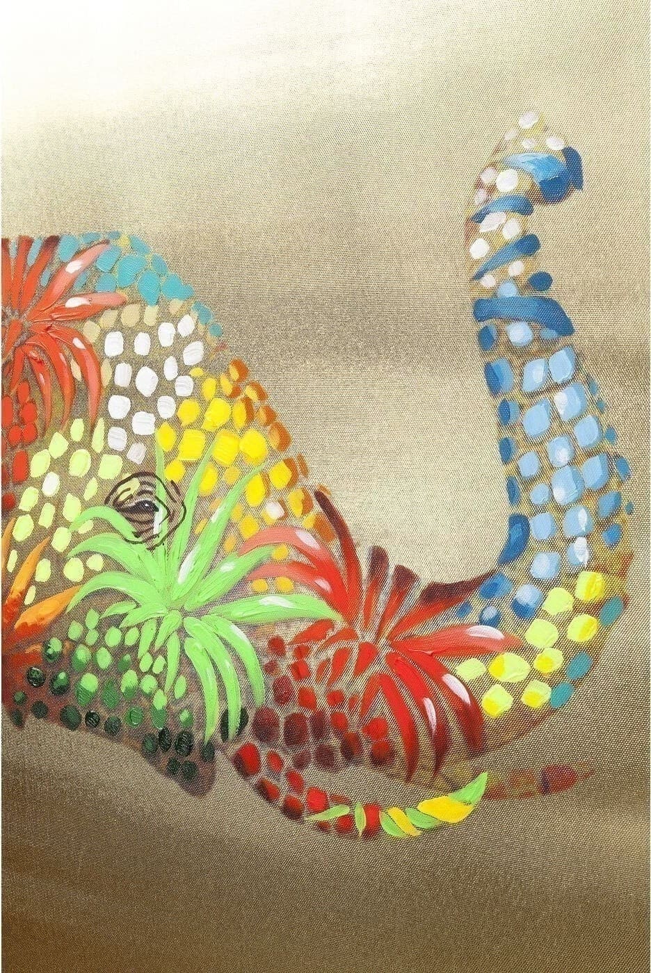 Schilderij Canvas Flower Elefant 120x90cm Kare Design Schilderij 60441
