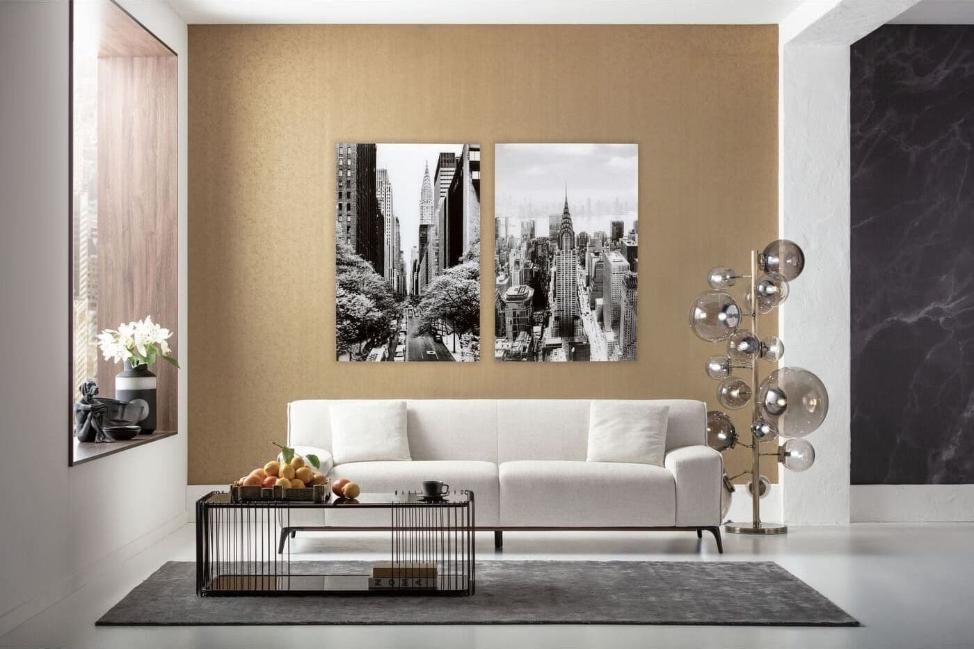 Schilderij Glas Manhattan View 120x80cm Kare Design Schilderij 56582
