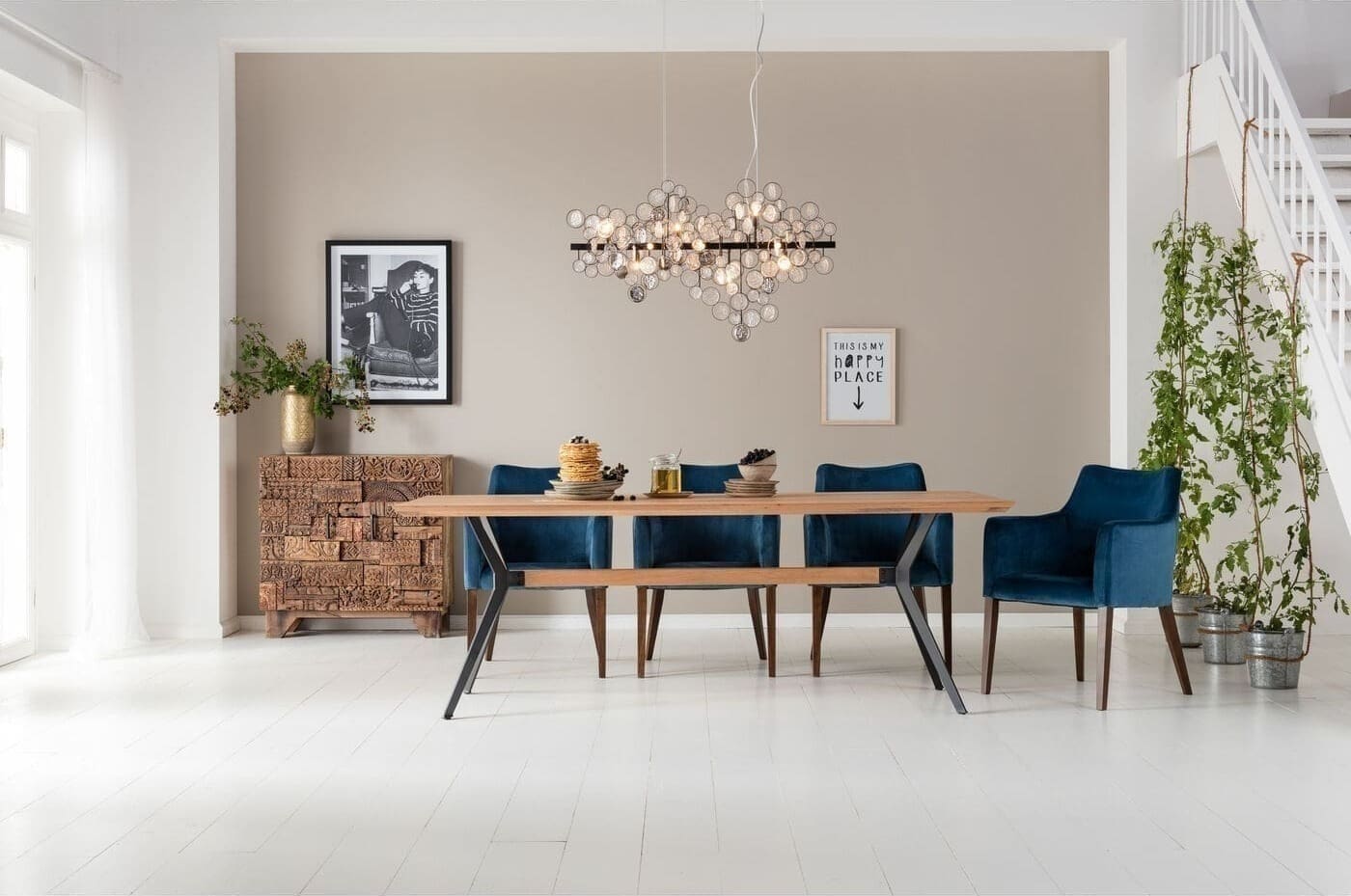 Tafel Downtown Oak 220x100cm Kare Design Eettafel 80759