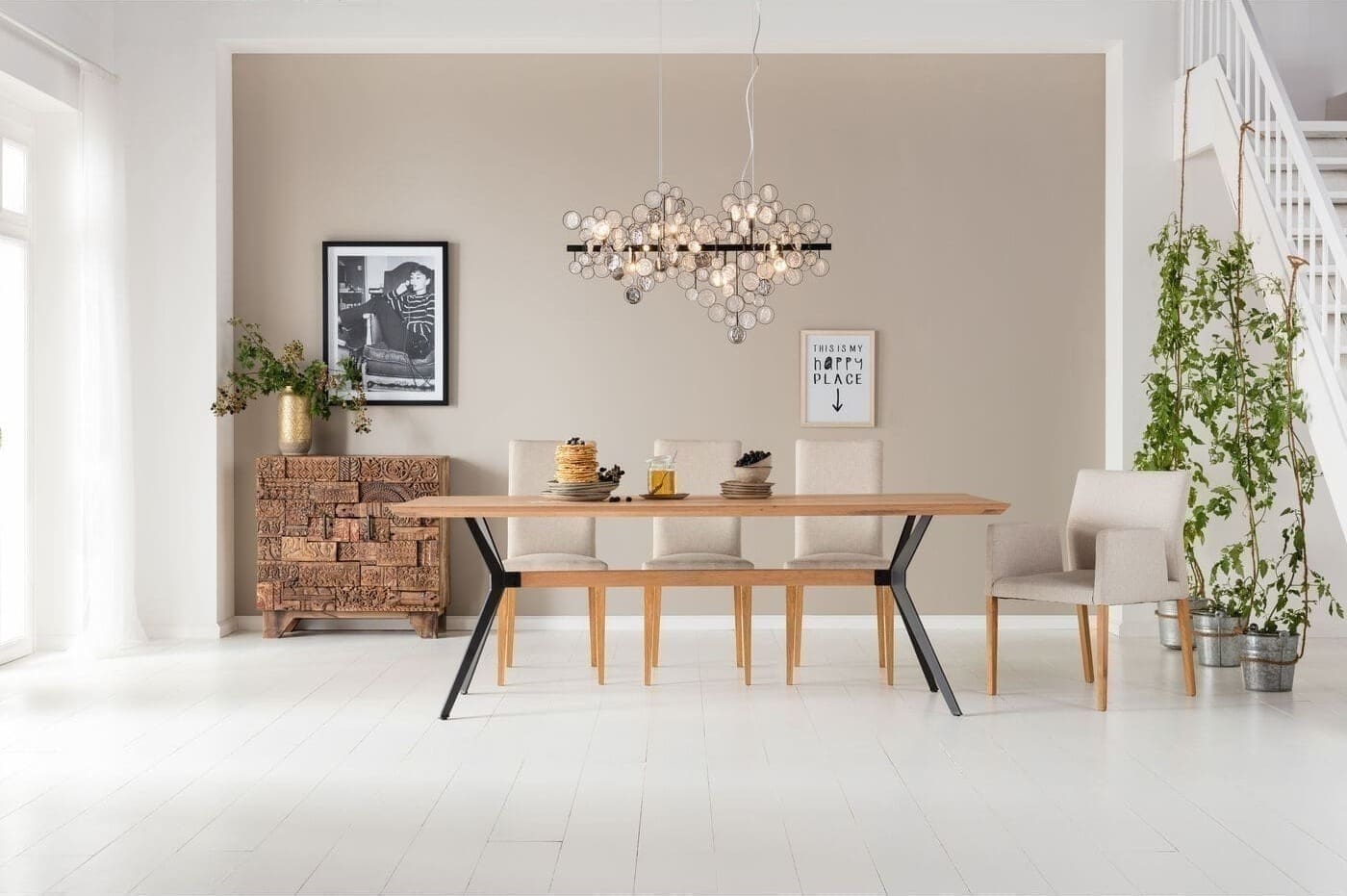 Tafel Downtown Oak 220x100cm Kare Design Eettafel 80759