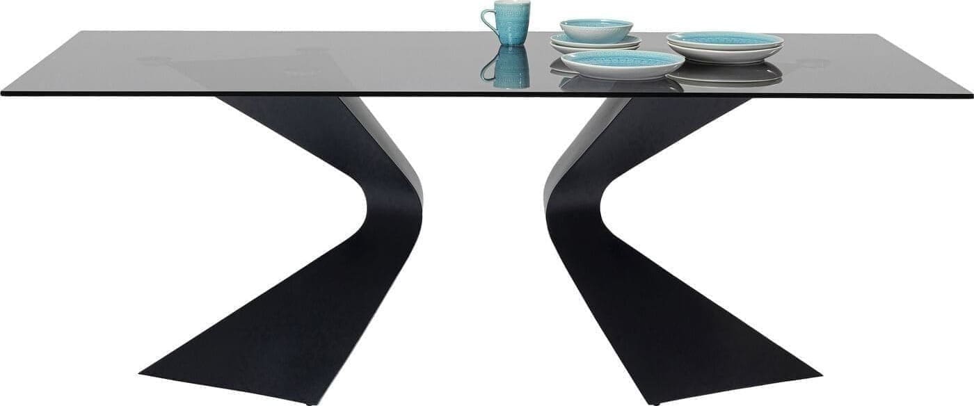 Tafel Gloria Black 200x100cm Kare Design Eettafel 85731