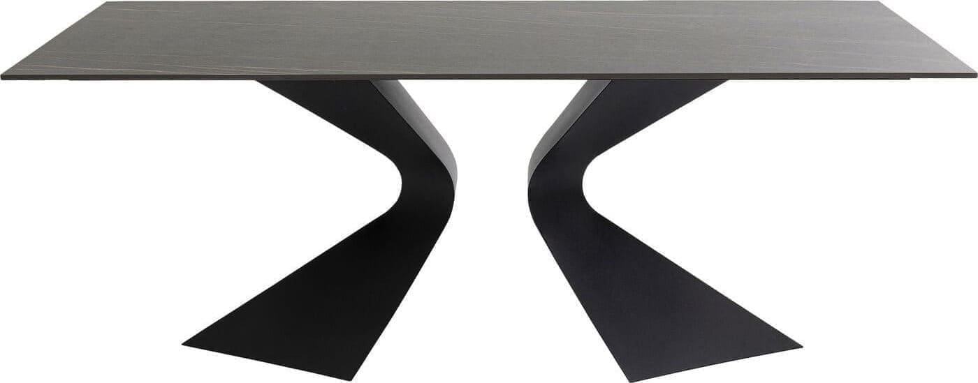 Tafel Gloria Ceramic Black 180x90cm Kare Design Eettafel 87349