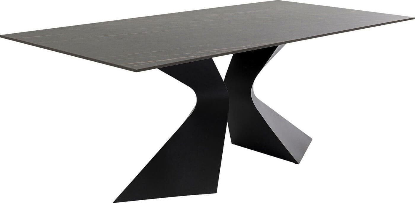 Tafel Gloria Ceramic Black 180x90cm Kare Design Eettafel 87349