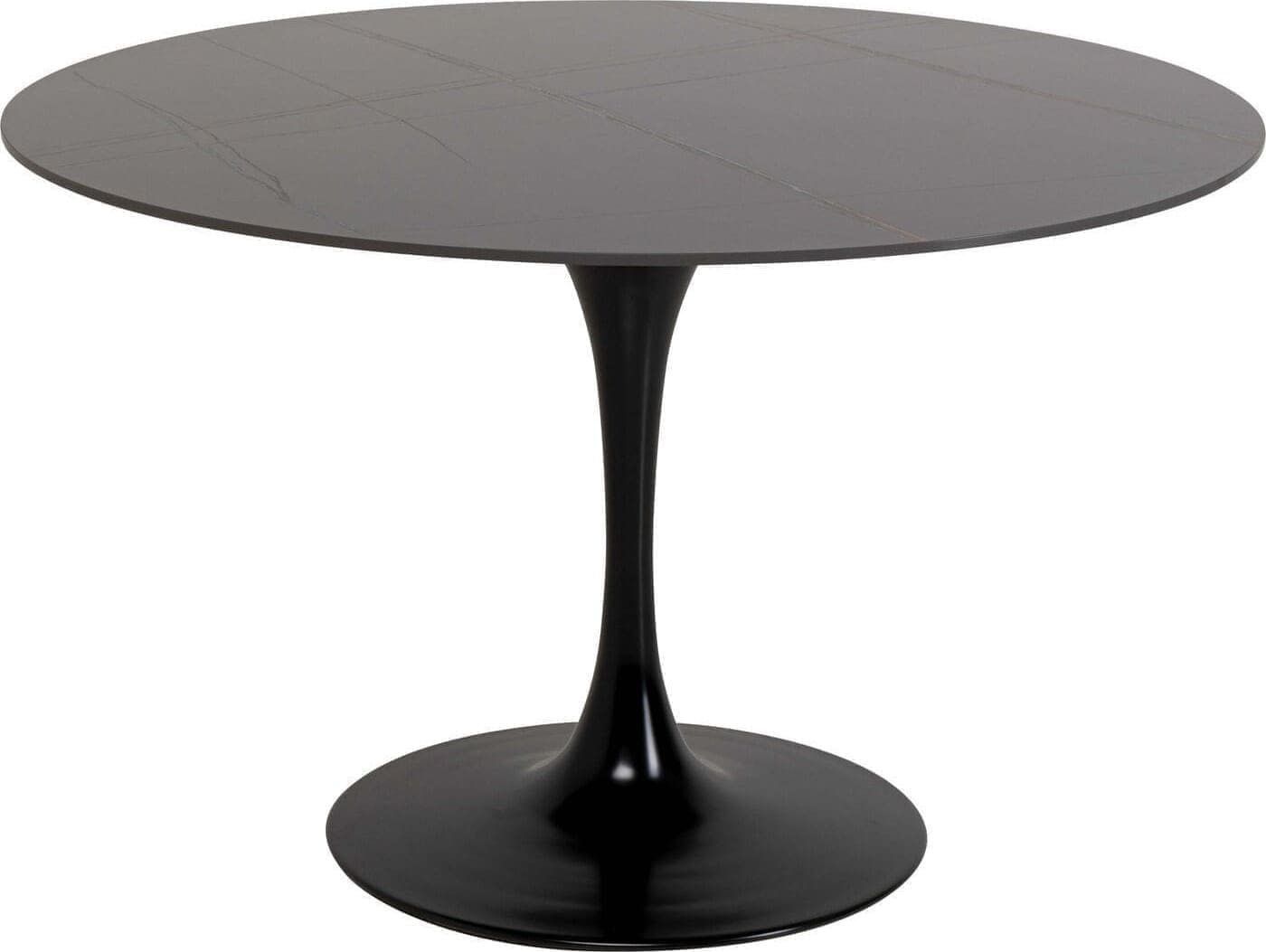 Tafel Invitation Set Ceramic Black Black Ø120cm Kare Design Eettafel 70496
