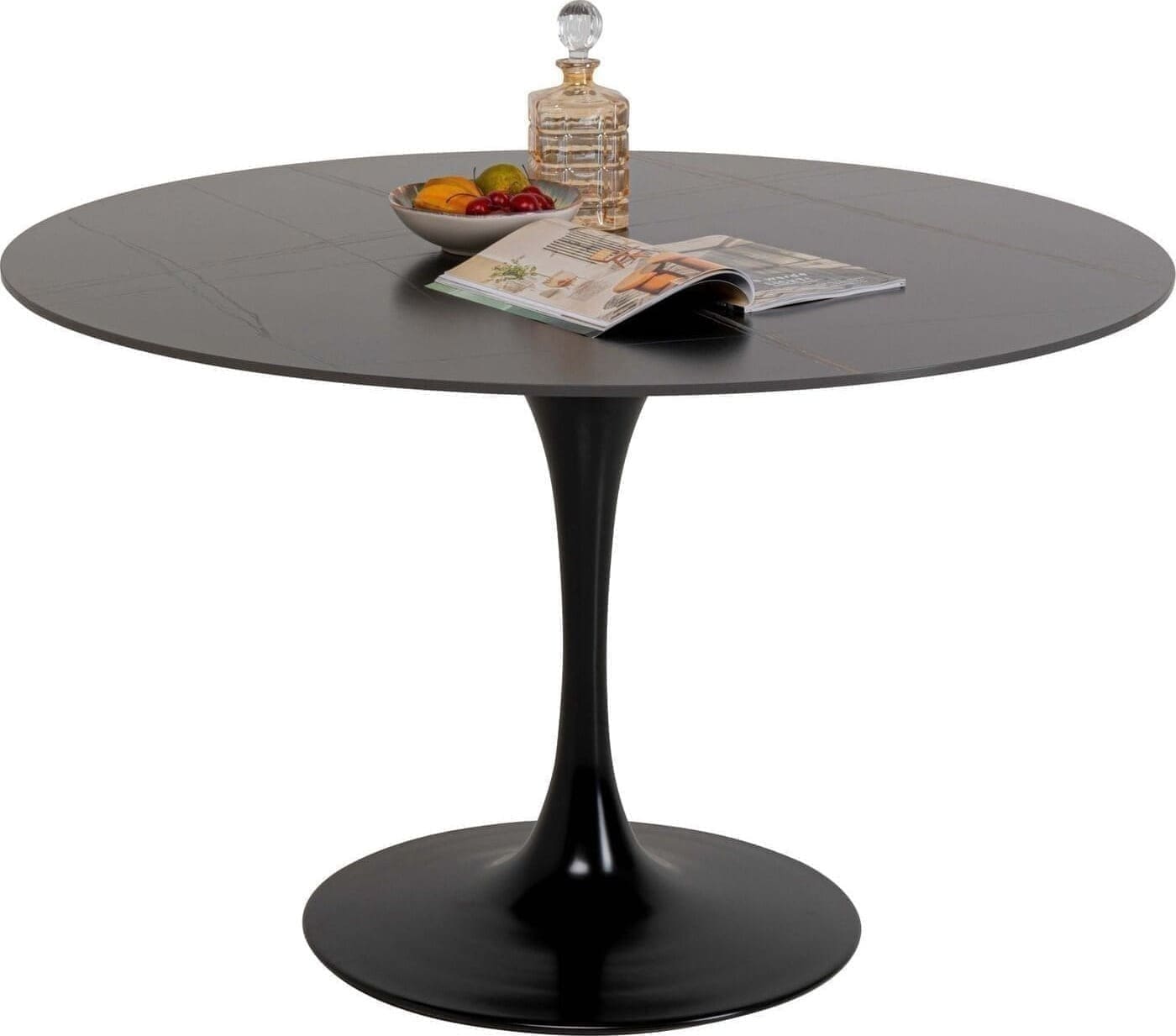 Tafel Invitation Set Ceramic Black Black Ø120cm Kare Design Eettafel 70496