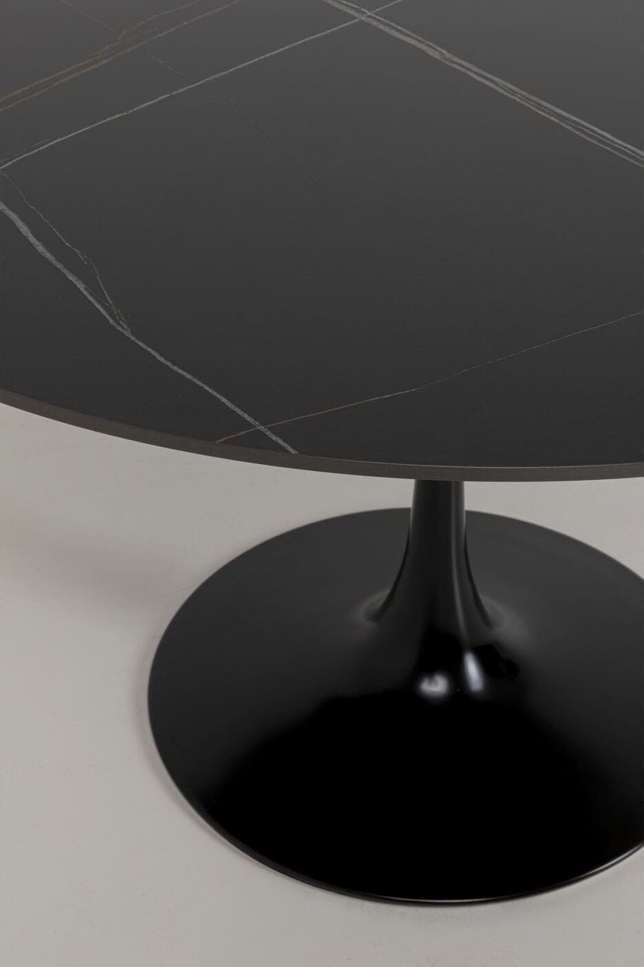 Tafel Invitation Set Ceramic Black Black Ø120cm Kare Design Eettafel 70496