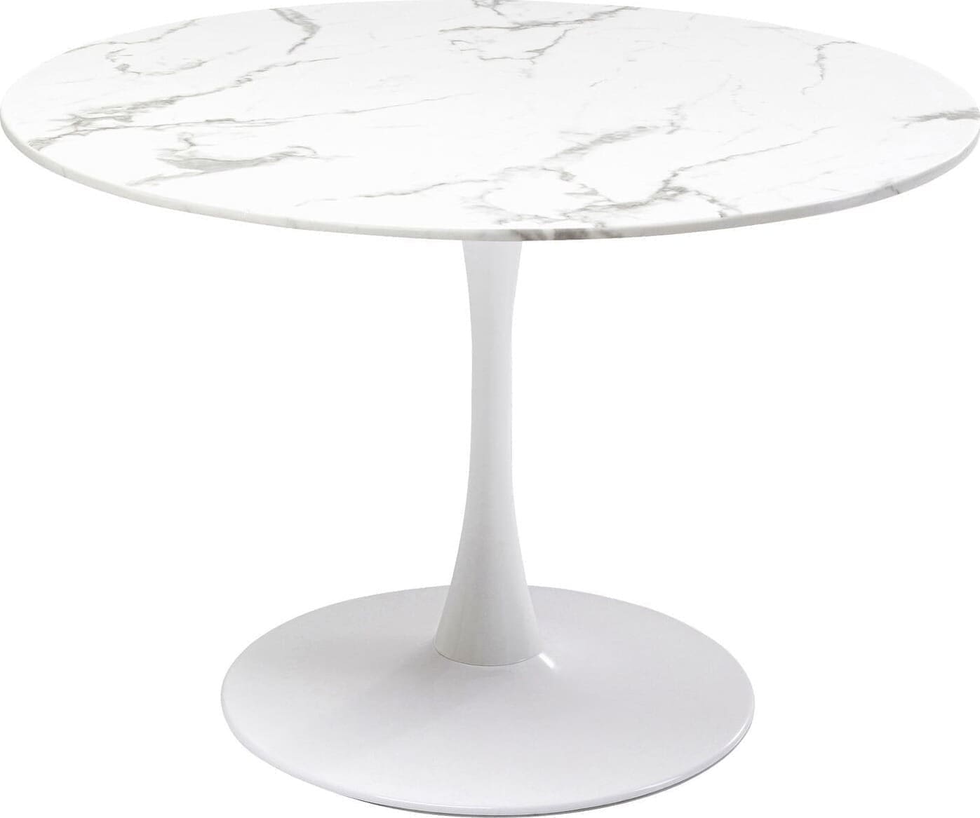 Tafel Veneto Marble White Ø110cm Kare Design Eettafel 86017